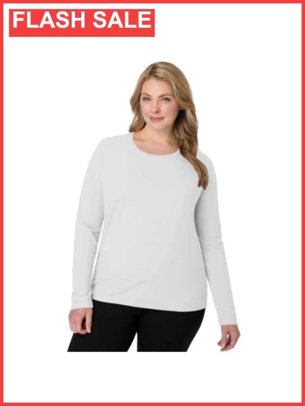 Hanes Long Sleeve Cotton T-Shirt Lightweight Crewneck Modern Fit